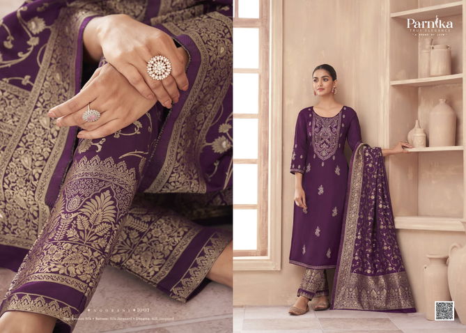 Noorani By Parnika Silk Jacquard Designer Salwar Suits Catalog